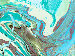Abstract fantastic creative painting. Hand-drawn, impressionism style, marble texture, brush strokes of paint.
