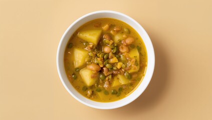 White bowl filled with soup