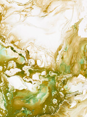 Abstract fantastic creative hand painted background, marble and brush texture, abstract ocean, acrylic painting.