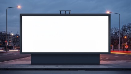 Fototapeta premium Blank white billboard ready for your advertising message