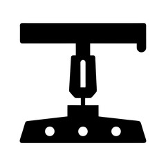 Industrial oil pump jack silhouette for energy production