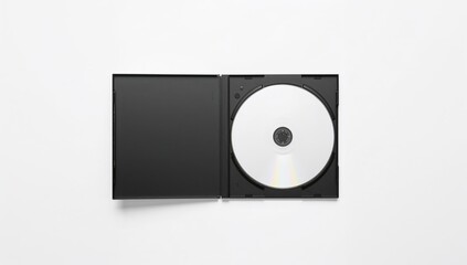 Writable disc encased in a black box, focus on storage efficiency