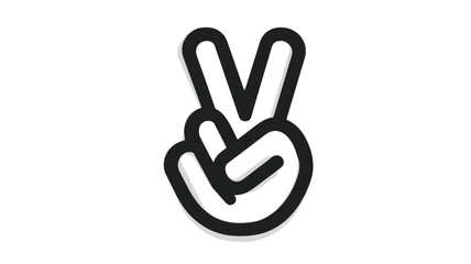 Obraz premium Peace Symbol and Hand Line Icon for Harmony Concepts Vector