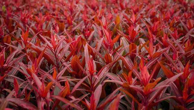 Abundant Growth of Leea Plants