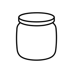 Illustration of a simple jar line on transparent background