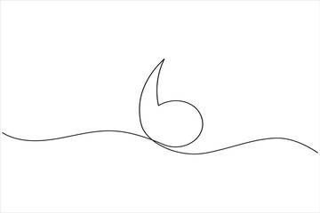 Quote mark continuous one line drawing minimalist outline vector icon illustration