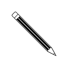 Illustration of a simple pencil art on transparent background