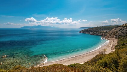 Scenic vista of the Adriatic Sea, showcasing seasonal change