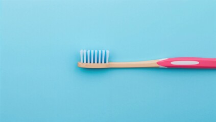 Dental care concept with toothbrush against vibrant backdrop