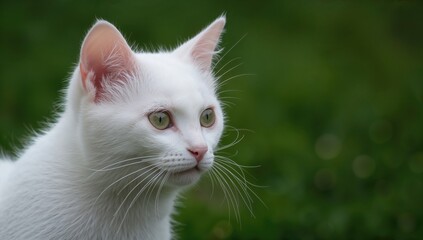 Obraz premium Adorable feline exploring the outdoors