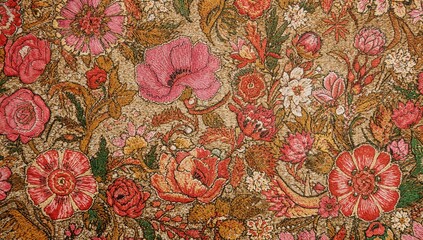 Naklejka premium Elegant floral zardozi embroidery pattern, suitable for textile design and decor