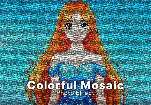 Colorful Mosaic Photo Effect
