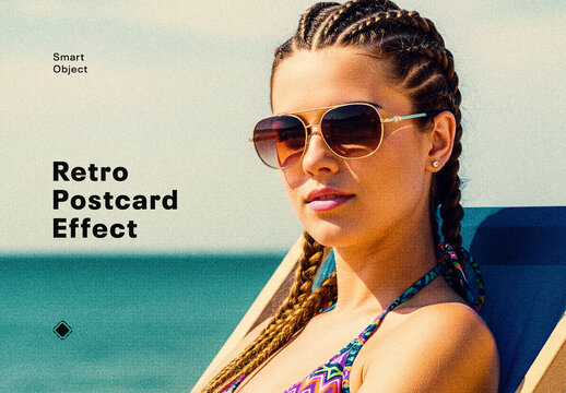 Contrast Retro Postcard Photo Effect