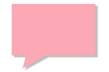 Pink speech bubble chat message  icon 