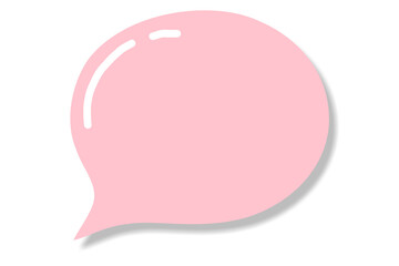 Pink speech bubble chat message  icon 