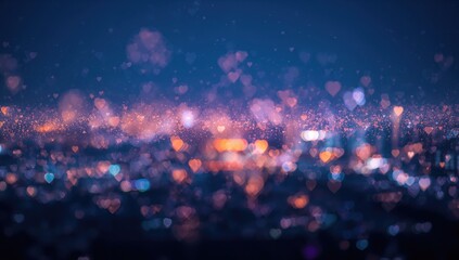 Abstract night cityscape with blurred lights, suitable for editorial header background