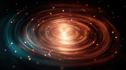 A radiant swirl of colors in the cosmos creates a mesmerizing view of celestial beauty.