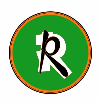 Illustration of the letter r in a green circle