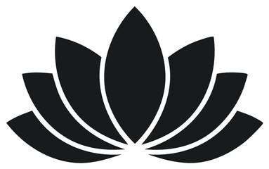 Elegant Lotus Blossom Illustration Serene Purity Icon Meditation Symbol