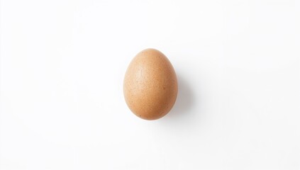 Egg on a plain white backdrop, protein-rich meal
