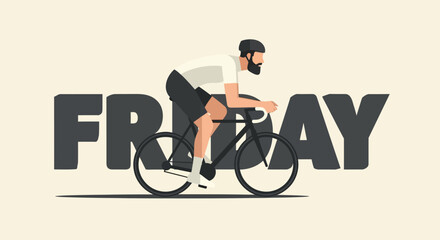 Celebrating Friday Freedom: A Cyclist's Anticipation for the Weekend Adventure Ride