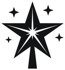 Obraz premium Geometric Star Decoration for Christmas or Festive Holiday