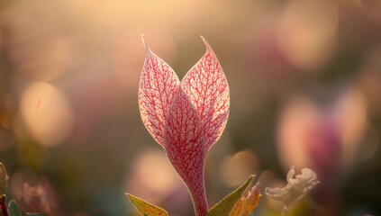 Obraz premium Alternanthera flower in the early hours, showcasing beauty in nature's morning light
