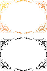 Vintage Floral Ornamental Frame Collection – Elegant Royal Invitation Border Vector