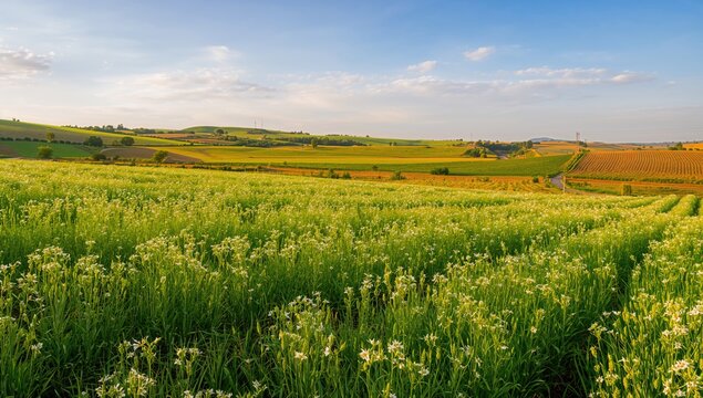 Anise cultivation in a rural area, showcasing agricultural practices, Earth Day