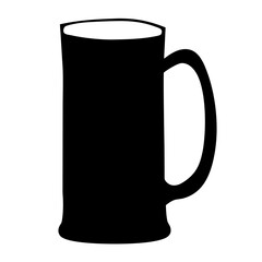 Silhouette of a beer stein ready to be filled with your favorite beverage