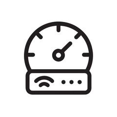Internet Speed Meter Icon, Speed Test Symbol for Connection Performance and Network Quality