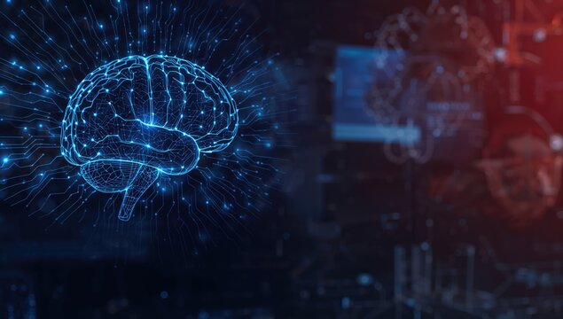 Artificial intelligence brain, cognitive processing advancements, World AI Day
