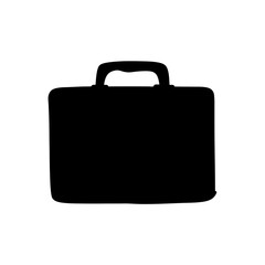 Elegant Black Briefcase Silhouette for Professional Use and Important Documents