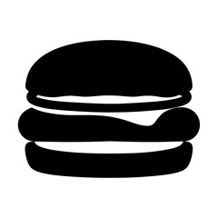 Delicious Burger Silhouette, a Classic Fast Food Icon for Design Projects