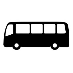 Simple black bus illustration suitable for public transportation and travel projects