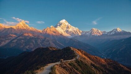 Fototapeta premium Annapurna Mountain Range, erosion risk