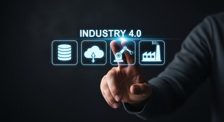 Fototapeta premium Industry 4.0 concept automation technology future