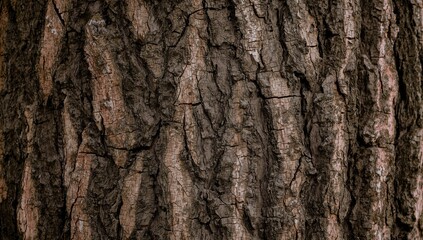 Obraz premium Close-up of bark texture, natural wood pattern for editorial backdrop