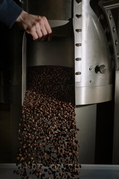 coffee roaster and beans