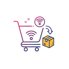 Smart Shopping Cart with WiFi Connectivity and Package Return. © Ilusi_design