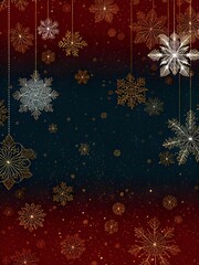 christmas background with snowflakes