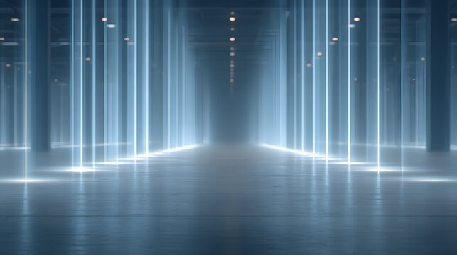 Futuristic Luminous Corridor