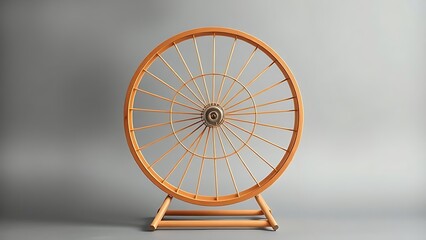 antecedence. Hamster wheel in endless rotation on a plain grey background. wildlife magazines, conservation campaigns, designed for nature documentaries and education, used by health educators.