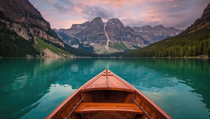 Boat Lake Sunset Tranquility Nature