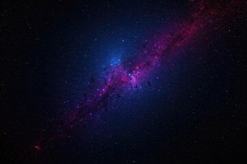 Obraz premium A cosmic scene of the night sky glowing with stars and light, set against dark blue and black tones, forming a captivating celestial landscape.