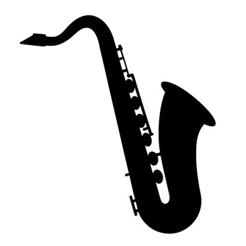 Dramatic saxophone silhouette evoking musicality and artistic expression in a single tone