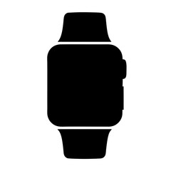 Sleek black smartwatch icon design showcasing technology and modern minimalism in design