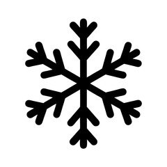 Stylized six pointed snowflake with blunt ends perfect for winter designs