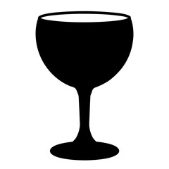 Elegant silhouette of a wine glass symbolizing celebration and sophisticated taste