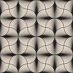 Seamless Art Deco Fan Geometric Pattern. Modern Scallop Shell Geometric Background. Vintage 1920s Style Geometric Wallpaper.
